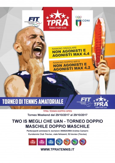 Torneo DOPPIO MASCHILE Two is megli che uan 29 ottobre